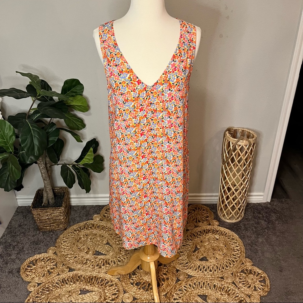 GAP Floral Sleeveless Shift Dress Sz XS